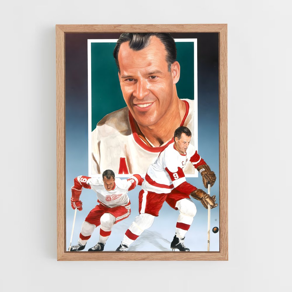 Poster Gordie howe – affiche Hockey sur glace (vue 4)
